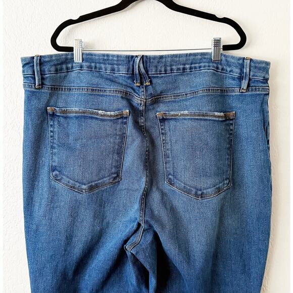 Good American Womens Good Legs High Rise Straight Leg Raw Hem Stretch Jeans Plus - Picture 4 of 10